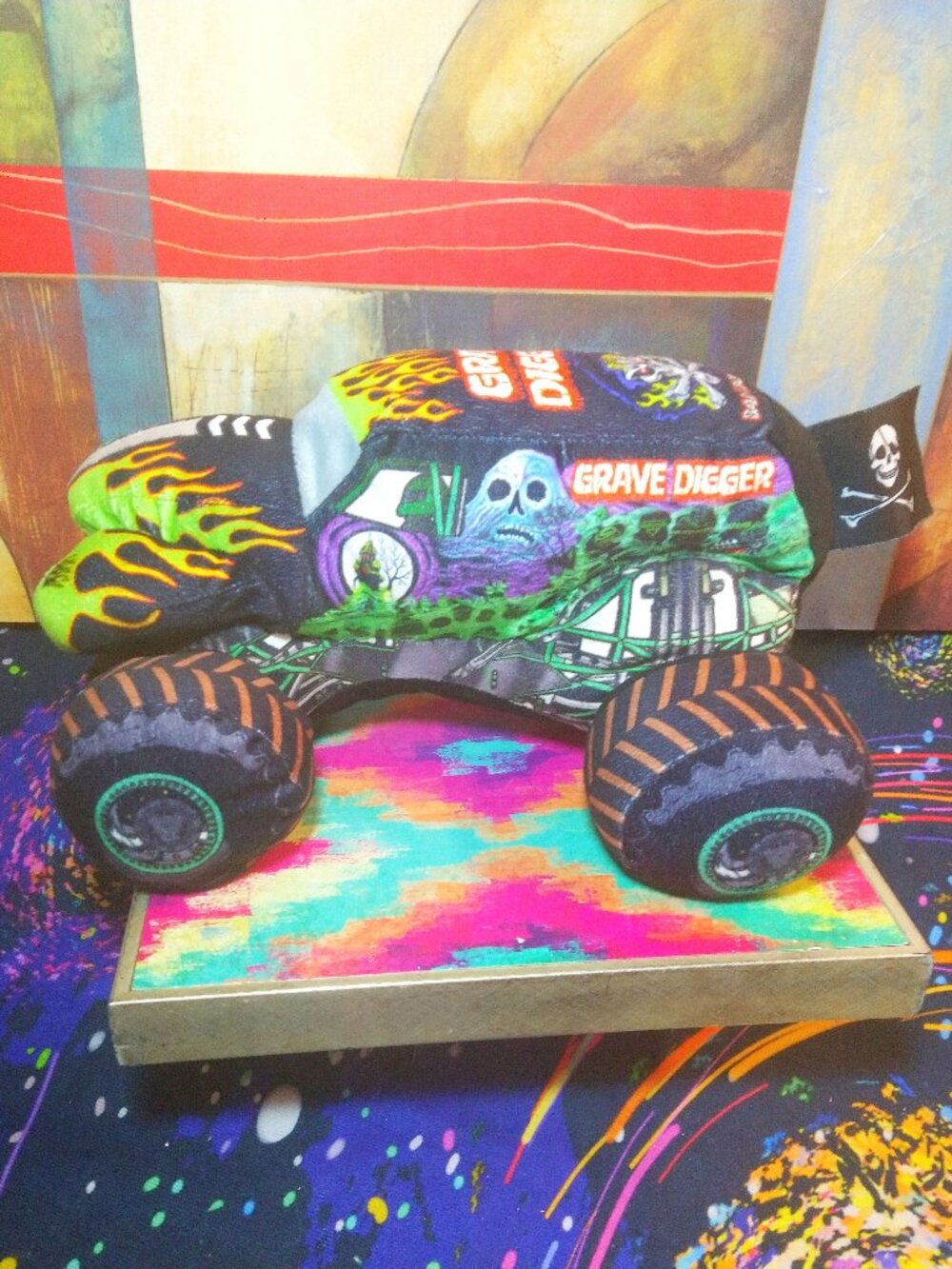 Monster Jam Grave Digger Plush Stuffed Pillow Buddy - Super Soft